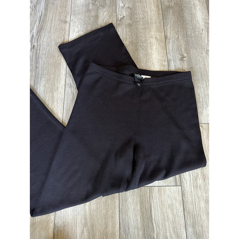 Eileen Fisher Brown Silk Cotton Pull On Pants size Small Petite